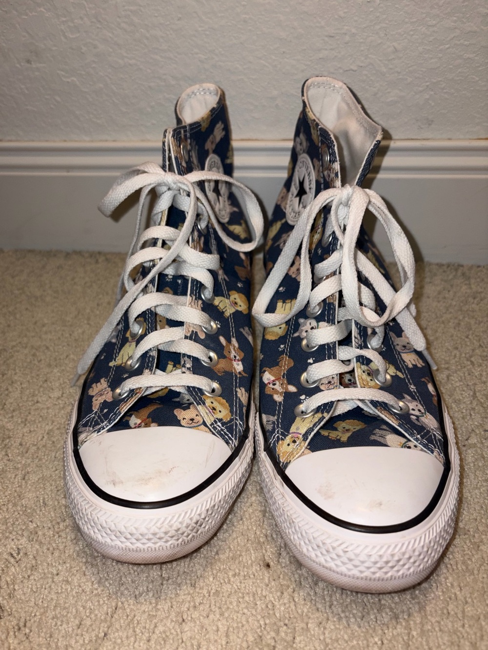Dog Print High-Top Sneakers Mens 9.5 women’s 11.5 (also have smaller listed)